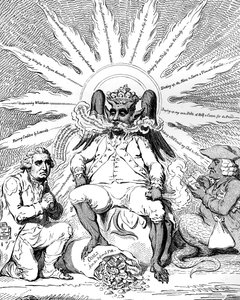 Sátán teljes dicsőségében..., 1792. alkotó: James Gillray