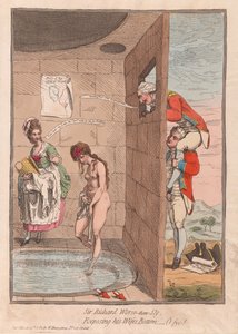 Sir Richard Rosszabb, mint ravasz, Feleségeinek leleplezése – Ó, fia!, kocsma. 1782 (kézzel színezett metszet)