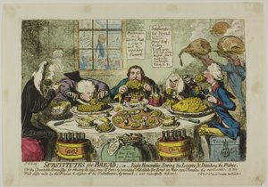 Kenyérpótlók alkotó: James Gillray