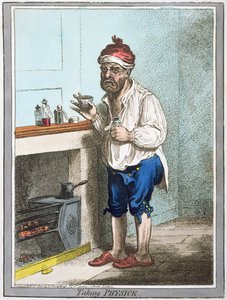 Taking Physick, Hannah Humphrey adta ki 1800-ban (kézzel színezett rézkarc)