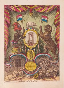The Arms of France, pub. 1805 (kézzel színezett metszet) alkotó: James Gillray