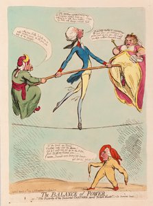 Az Erőegyensúly vagy a Halhatatlan Chatham utókora, Posture Master, kocsma. 1791 (kézzel színezett metszet)