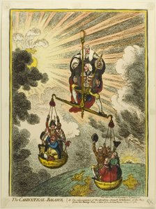 A kabinet-egyenleg alkotó: James Gillray