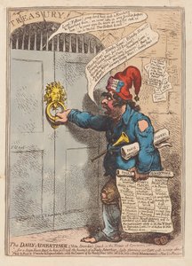 The Daily Advertiser, pub. 1797 (kézzel színezett metszet)