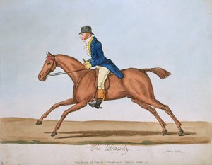 A Dandy, Hannah Humphrey 1810-ben (kézzel színezett rézkarc)