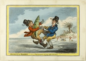 A korcsolyázás elemei: A szél előtt járás következményei alkotó: James Gillray