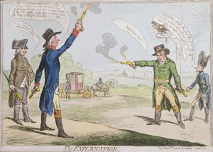 A magyarázat, Hannah Humphrey 1798-ban (kézzel színezett rézkarc)