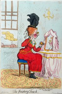 The Finishing Touch, Hannah Humphrey adta ki 1791-ben (kézzel színezett rézkarc) alkotó: James Gillray
