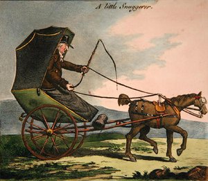 The Little Snuggerer (színes metszet) alkotó: James Gillray