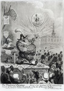 A Theatrical Bubble... Kiadó: Hannah Humphrey (fl.1778-1822) 1805 (rézkarc és aquatint)