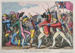 A diadalmas britek, Hannah Humphrey 1780-ban (kézzel színezett rézkarc)