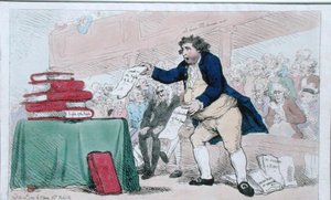 The Word Eater, kiadó: S.W. Fores 1788-ban (kézzel színezett rézkarc) alkotó: James Gillray