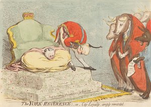 A York iránti tisztelet; – vagy – A város iránti hűség bőségesen megjutalmazva alkotó: James Gillray