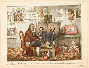Két pár portré: John Horne Tooke ajánlja Nagy-Britannia minden elfogulatlan választójának alkotó: James Gillray
