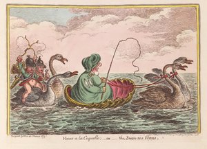 Venus a la Coquelle; vagy a Hattyú-tenger Vénusz, kocsma. 1809 (kézzel színezett metszet)