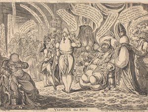 Beteglátogatás alkotó: James Gillray