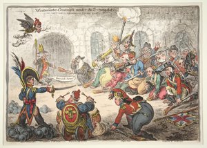 Westminster-Conscripts a képzési törvény értelmében, 1806 (kézzel színes gravírozás)