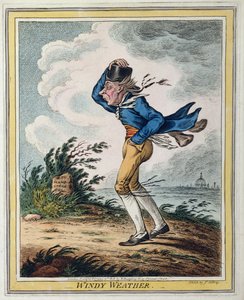 Szeles időjárás, Hannah Humphrey 1808-ban (kézzel színezett rézkarc)