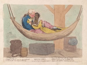 Wouski, kocsma. 1788 (kézzel színezett metszet)