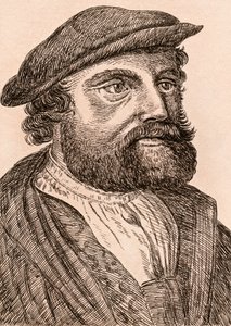 Hans Holbein, az ifjabb, illusztráció a „75 portréi híres festőkről autentikus eredetikről” címmel, Londonban, 1817. alkotó: James Girtin