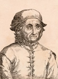 Hieronymus Bosch, illusztráció az 1817-ben Londonban megjelent „Hiteles festők 75 portréi hiteles eredetikről” című könyvéből alkotó: James Girtin