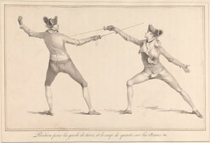 A Garde de Tierce és a Coup de Quarte on the Arms pozíciója