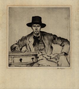 J. Hamilton Hay metsző portréja, 1915 (szárazpontos rézkarc)