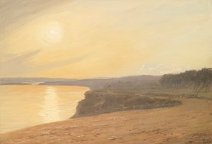 Naplemente, Bournemouth közelében, 1899 (olaj a kártyán)