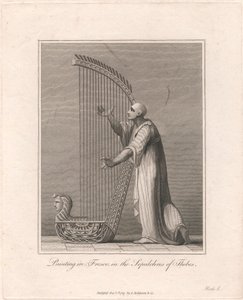 Festmény freskó a thébai sírokban alkotó: James Heath