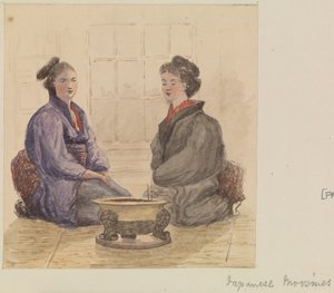 Japán "moosmes", 1868 körül (akvarell) alkotó: James Henry Butt