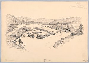 River Rapids, Design for Washington Board of Trade Dinner, 1908. május 13 alkotó: James Henry Moser