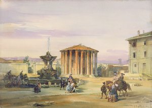 A Vesta-templom, Róma, 1849 (grafit, grafit, papír)