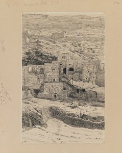 Siloam falu egyik sarka, illusztráció a mi Urunk Jézus Krisztus életéből (tinta és grafit kartonon) alkotó: James Jacques Joseph Tissot