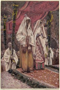 A Szent Szűz és Szent József eljegyzése (guache kartonon) alkotó: James Jacques Joseph Tissot