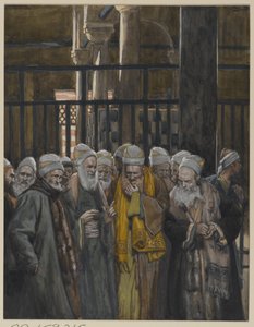 Zsidók összeesküvése, illusztráció az Urunk, Jézus Krisztus élete című könyvből, 1886-94 (wc grafit fölött, papíron) alkotó: James Jacques Joseph Tissot