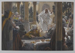 Átok a farizeusok ellen, illusztráció az Urunk, Jézus Krisztus élete című könyvből, 1886-96 (wc grafit fölött, papíron) alkotó: James Jacques Joseph Tissot