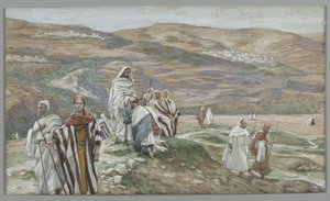 Kiküldte őket kettesével, illusztráció az Urunk, Jézus Krisztus élete, 1886-96 című könyvéből (wc grafiton papíron) alkotó: James Jacques Joseph Tissot