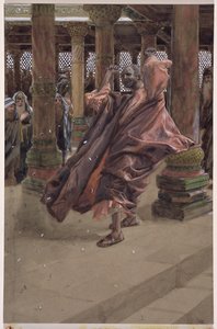 Júdás megbánja és visszaadja a pénzt, illusztráció a Krisztus életéhez, 1886-94 körül (wc és gouache kartonon) alkotó: James Jacques Joseph Tissot