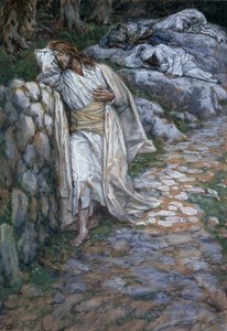 A lelkem halálig szomorú, illusztráció a Krisztus életéhez, 1884-96 körül (wc és gouache kartonon) alkotó: James Jacques Joseph Tissot
