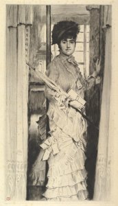 L. kisasszony portréja, avagy az ajtónak nyitva vagy zárva kell lennie, 1876. alkotó: James Jacques Joseph Tissot