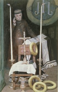 A zarándok portréja (önarckép), illusztráció a Krisztus életéhez, 1886-96 körül (guache, kartonpapír) alkotó: James Jacques Joseph Tissot
