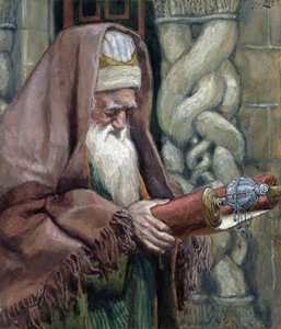 Simeon, illusztráció a Krisztus életéhez, 1886-94 körül (wc és gouache kartonon) alkotó: James Jacques Joseph Tissot
