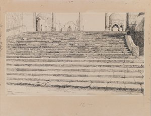 A Haram udvar lépcsőháza, illusztráció az Urunk Jézus Krisztus életéből (tinta és grafit kartonon) alkotó: James Jacques Joseph Tissot