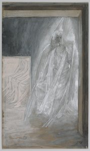 Az angyal a sír kövén ül, illusztráció: Urunk Jézus Krisztus élete, 1886-94 (wc grafit felett, papíron) alkotó: James Jacques Joseph Tissot