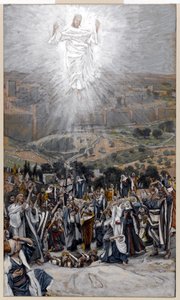 A mennybemenetel az Olajfák hegyéről, illusztráció a Krisztus életéhez, 1884-96 körül (wc és gouache kartonon) alkotó: James Jacques Joseph Tissot