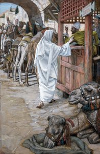 Szent Máté elhívása, illusztráció a Krisztus életéhez, 1886-94 körül (wc és gouache kartonon) alkotó: James Jacques Joseph Tissot
