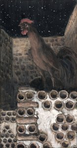 The Cock Crew, illusztráció: The Life of Christ, 1886-94 (wc és gouache kartonon) alkotó: James Jacques Joseph Tissot