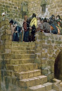 Kaifás gonosz tanácsa, illusztráció a Krisztus életéhez, 1886-96 körül (guache, kartonpapír) alkotó: James Jacques Joseph Tissot