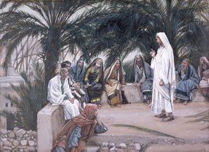 Az első lesz az utolsó, illusztráció a Krisztus életéhez, 1886-94 körül (wc és gouache kartonon) alkotó: James Jacques Joseph Tissot