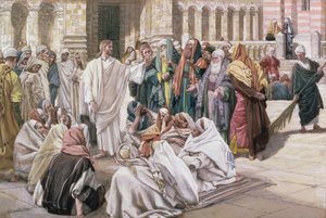 A farizeusok megkérdőjelezik Jézust, illusztráció a Krisztus életéhez, 1886-96 körül (guache, kartonpapír) alkotó: James Jacques Joseph Tissot